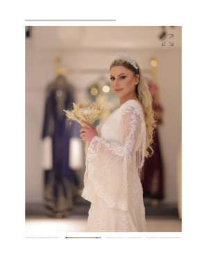 Wedding dress with long sleeve lace TB1426