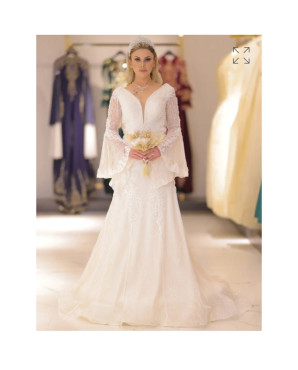Wedding dress with long sleeve lace TB1426
