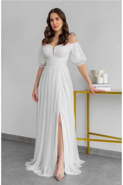 Shimmering white wedding dress TB1389 Shimmering white wedding dress TB1389