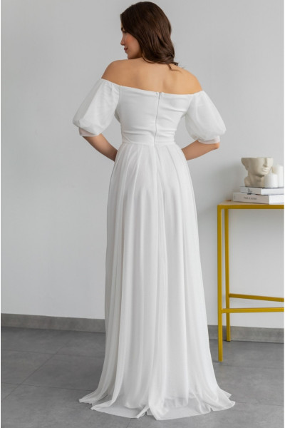 Shimmering white wedding dress TB1389
