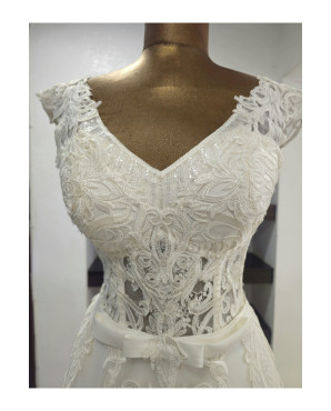 Wedding dress with bow tie TB1404