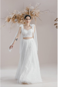 Two-piece bustier wedding dress TB1378