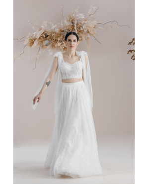 Two-piece bustier wedding dress TB1378