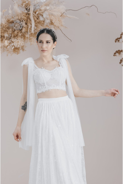 Two-piece bustier wedding dress TB1378