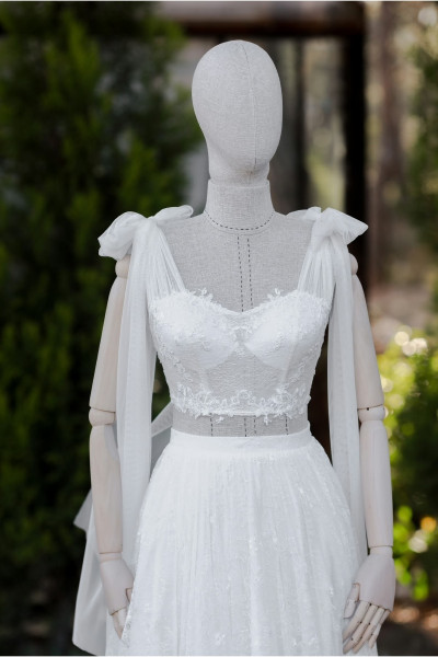 Two-piece bustier wedding dress TB1378