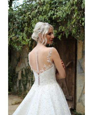 Wedding dress with embroidered straps TB1425