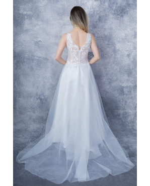 Embroidered seven-neck wedding dress TB1377